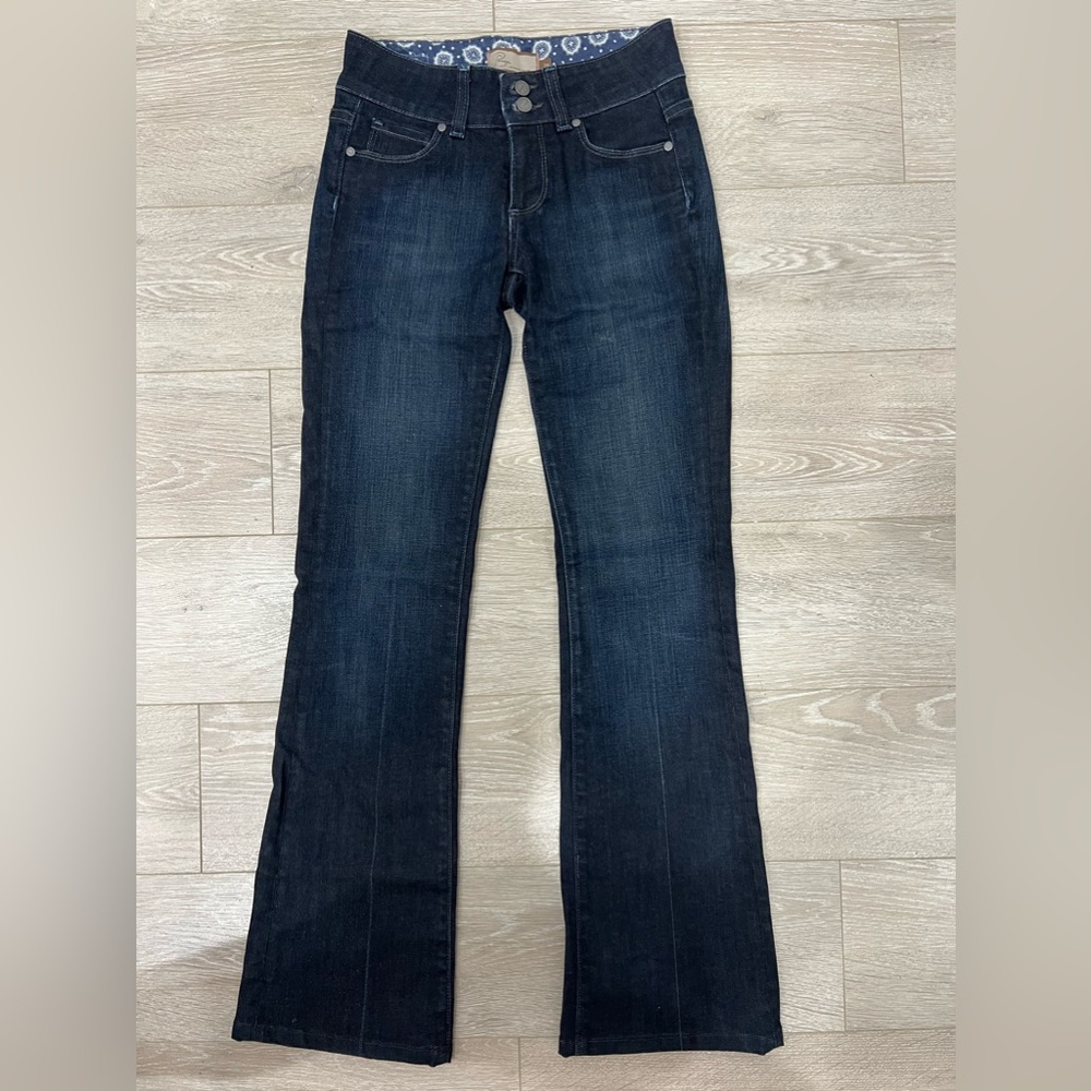 Paige premium denim jeans. Size 24. Dark wash low waist bootcut denim